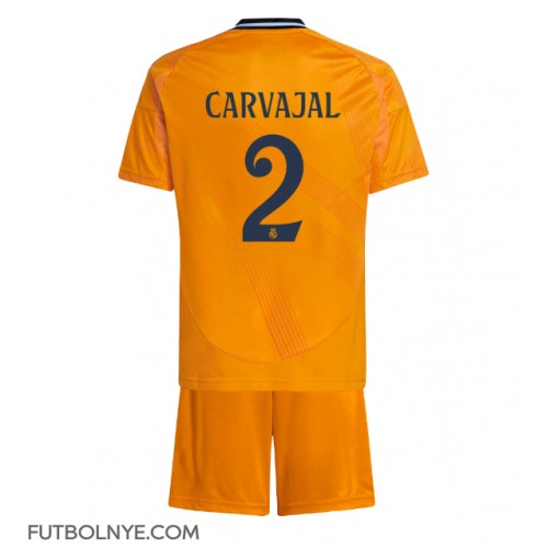 Camiseta Real Madrid Daniel Carvajal #2 Visitante Equipación para niños 2024-25 manga corta (+ pantalones cortos)